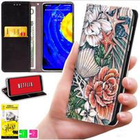 Etui Typu Portfel Do Motorola Moto G06 / G06 Power - Pokrowiec Bluemoon Nadruk + Szkło 9H