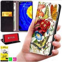 Etui Typu Portfel Do Motorola Moto G06 / G06 Power - Pokrowiec Bluemoon Nadruk + Szkło 9H