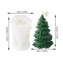 Christmas Tree Candle Mold 3D Tree Shaped Home Making Mold Silicone Candle Craft Mold Handicraft Mold For Handmade Candle Soap