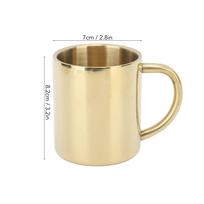 Rustless Steel Wall Mug Heat Insulation Beverage Vessel Practical Coffee  Cup  Breakfast Serving auksas
