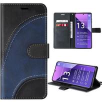 Case for Xiaomi Redmi Note 13 Pro+ 5G - Note 13 Pro Plus 5G, Shockproof Synthetic Leather with Card Holder - Black-Navy Blue