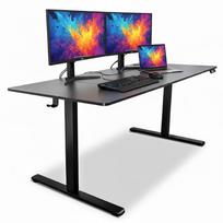 Elektrinis reguliuojamas žaidimų stalas, automatinis stovėjimas, 160x80 juodas