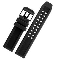 20mm 23mm Vandeniui atspari silikoninė apyrankė Casio/3581 8821 8831 3051 serijoms Sportinio laikrodžio apyrankė CITIZEN/Casio vyriškam laikrodžiui priedai 20mm black