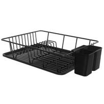 Dish Drainage Rack Hollow Draining High Fence Stainless Dinnerware Drainer Organizer Portable Chopsticks Spoon Holder Kitchen Space Saving Bowl Plate juoda