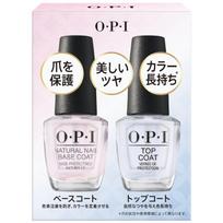 OPI Top Coat Base Coat Natural 15mL Each Nail NTJP02 & 2-Piece Set Shine, Long-Lasting Color, (For Lacquer) [Gift/Present]