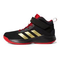 (PS) adidas Cross Em Up 5 Wide Slip On 'Core Black Gold Metallic Scarlet' Kids' GZ0119 EU 28