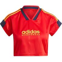 (WMNS) adidas Tiro Cut 3-Stripes Crop Asia Sizing 'Red Black' Women's IZ2091 M