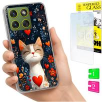 Etui Do Motorola Edge 70 Obudowa Foto Case Plecki Grafika Kotek + Szkło