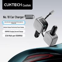 CUKTECH 100W Multi-Port Car Charger with Retractable Cable