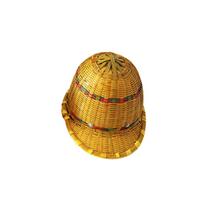 Kvėpuojantis saugos šalmas iš pinto bambuko Small Brim Baseball Cap with Steel Plate geltona