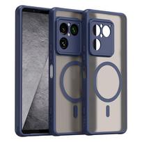 For Sony Xperia 1 VIII Case Magnetic Matte Transparent Acrylic Skin Feel Phone Cover For Sony Xperia1 VIII Shell Non-Slip Bumper Sony Xperia 1 VIII mėlyna