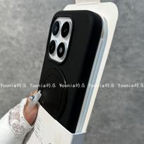 For Xiaomi 17 Case Magnetic 360° Ring For MagSafe Liquid Silicone Rubber Phone Cover Built In Velvet Protection Shell Shockproof Xiaomi 17 juoda