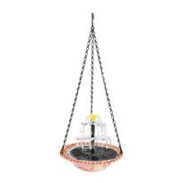 Solar Bird Bath Fountain 3-Tier Cascading Fountain Hanging Bird Bath Solar Powered Outdoor A rožinė