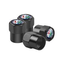 4PCS Universal Car Tire Aluminum Alloy Hexagonal Valve For Alfa Romeo Giulietta Giulia GT Mito Brera F1 Stelvio