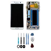 Écran LCD et vitre tactile - SAMSUNG - Galaxy S7 edge (G935F) - Blanc - Assemblés sur châssis - Montage sur châssis balta