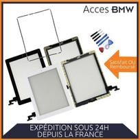 Vitre tactile iPad 2 Blanc A1396 Wifi 3G + Bouton Nappe Home + Joint + Adhésif Pré installé + Outils