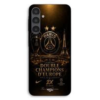 Case For Samsung Galaxy A25 PSG champions league 2 stars black and gold Maniacase juoda