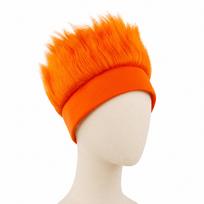 World Cup Wig with Logo, National Flag Colors,Headgear,Fan Wigs CostumeBrazil, Argentina, France, Germany, Mexico, United States (orange,1pc) oranžinė