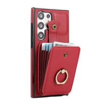 For Samsung Galaxy S26 Ultra/S26 Plus/S26 Wallet Case with Card Holder, 360° Rotating Ring Stand, RFID Block Shockproof Cover For Galaxy S26