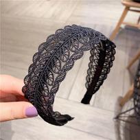 Resin Make up With Toothed Face Wash Korean Style Hair Wear Wide Side Hairband Women Hair Accessories Lace  Leaves Headband juoda