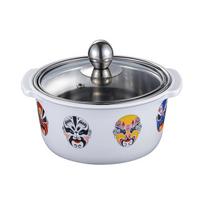 National Trend Induction Cooker with Anti-Scald Sleeve: Personal Stainless Steel Shabu-Shabu Pot for Self-Service. 16cm