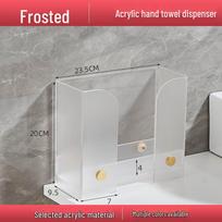 Transparent Acrylic Tissue Box: No-Punch, Pull-Out Design for Bathroom or Desktop