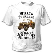 II Pasaulinio karo JAV Armijos Willy Model B Karinis Transporto Priemonė Spausdinti Marškinėliai Trumpomis Rankovėmis 100% Medvilnė Laisvalaikio Marškinėliai Laisvas Viršus Dydis S3XL M gray