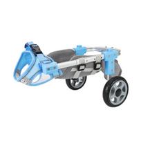 Lightweight Aluminum Pet Mobility Cart 2/4 Wheel Mobility Detachable Dog Wheelchair Adjustable Rehabilitation Training (as the picture,M)