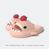 Kids Shark Cartoon Eva Flip Slippers For Summer Kids Toddler Casual Wear Pink,150mm