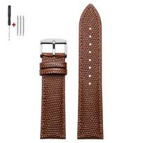 Vintage Lizard-pattern Leather Watch Band 14mm 15mm 16mm 18mm 19mm 20mm 21mm 22mm Universal Business Men Women Wristwatch Straps 14mm brown