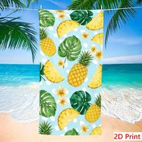 Hawaiian Botanical Beach Towel Aesthetic Papaya Pool Blanket Tropical Floral Bath Towels Oversized Sand Free Travel Yoga Mat 50x100cm
