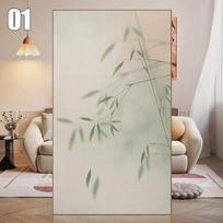 Plum Blossom Bamboo Privacy Window Film Static Cling Glass Sticker Chinese Style Glass Door Window Decor Films Home Decoration (as the picture,40x60cm)