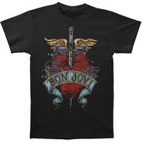 Bon Jovi Heart Unisex Marškinėliai L įvairiaspalvis