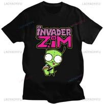 Cute Cartoon Invader Zim Invader Gir Graphic Tshirt  Zim Image Cotton T Shirt Unisex Retro Tee Shirt Fashion Shirt Streetwear Tops Unisex S įvairiaspalvis