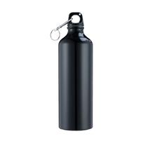 750 ml vandens buteliai su karabinu, nešiojamas aliuminio vandens butelis, daugkartinio naudojimo, nepralaidus vandens ąsotis skirtas juoda