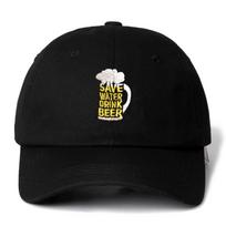 Dropshipping SAVE WATER DRINK BEER Snapback Cap Medvilninė beisbolo kepurė Unisex moterims Reguliuojama hiphopo tėčio kepurė Bone Garros