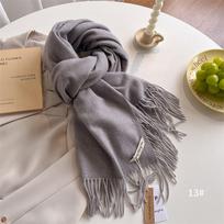 Naujas žieminis šiltas kašmyro šalikas moterims, madingas, vienspalvis, storas, kaip antklodė, pašmina skara, šalis, moteriškas bufanda, echarpe, foulard gray