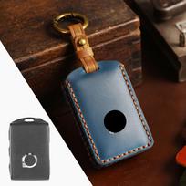 Handmade Genuine Leather Key Cover for Volvo XC60 XC90 S60 Premium Car Key Case gray