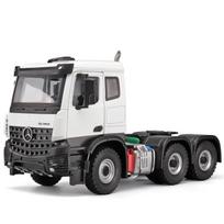 1/24 Mercedes Benz Actros vilkikas Atania puspriekabės sunkvežimis Alloy Metal liejamas modelis Automobilis Garsas ir šviesa Kolekcionuojami daiktai Dovanos balta
