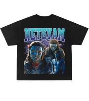 Summer Neteyam Avatar T Shirt Design  Movie Unisex Graphic Tee 100% Pure Cotton Printed Leisure T-shirt S blue
