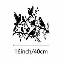 Vintage Metal Bird Silhouette Wall Art Distressed Finish Black Lacquer Home Decor įvairiaspalvis