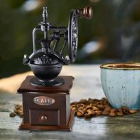 Vintage Ceramic Grinding Core Manual Coffee Grinder with Drawer Antique Coffee Mill for Office Home Picnic Camping Kitchen