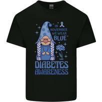 Diabetes Awareness We Wear Blue Gnome Kids T-Shirt Childrens S