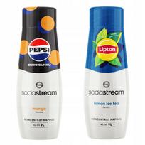 Set of 2 concentrates. Sodastream Pepsi MAX Mango + Lipton Ice Tea Lemon