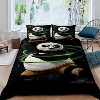 Spausdintas  Kung Fu Panda  patalynės komplektas apima vieną antklodės užvalkalą ir du pagalvių užvalkalus, suteikiant jums prabangią ir patogią 135X200cm