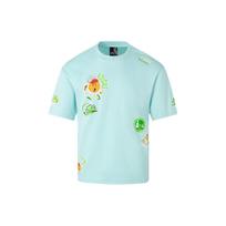 Adidas Urban Limited Hangzhou Co-branded Classic Loose Fit Breathable Daily Casual Short Sleeve T-shirt Unisex Fresh Teal JE0951 L