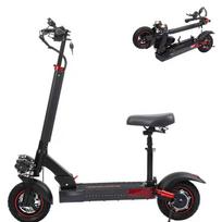 Foldable Adult Electric Scooter with Seat 48V15AH Up to 55KM Range,10  All-Terrain Tire IP54 Dual Disc Brake Cruise Control juoda