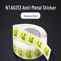 NTAG213 Anti-Metal NFC Tag Stickers geltona spalva