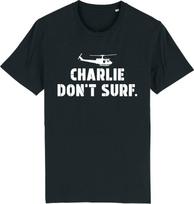 Charlie don't surf apocalypse style surfing classic cult movie film t-shirt S įvairiaspalvis