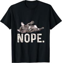 Nope Lazy French Bulldog Dog Lover Gift Unisex T-Shirt S įvairiaspalvis